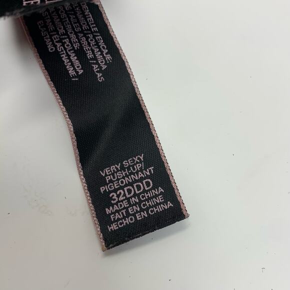 Victoria's Secret Very Sexy Push Up Bra 32DDD Blue Floral Lace Sexy Coquette - Picture 8 of 9